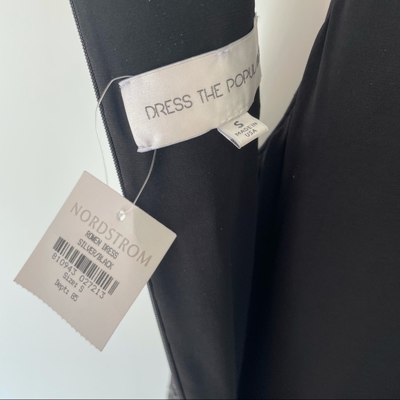 NEW Dress The Population Rowen Black Silver Size Small Brand New with Tags - Picture 9 of 12